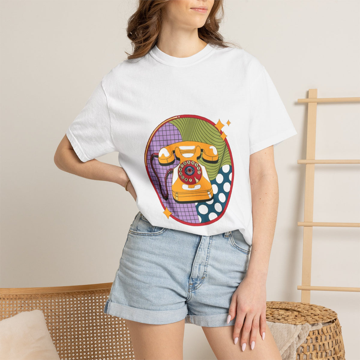 Retro Rotary Phone T-Shirt — Vintage Pop Art Telephone Tee