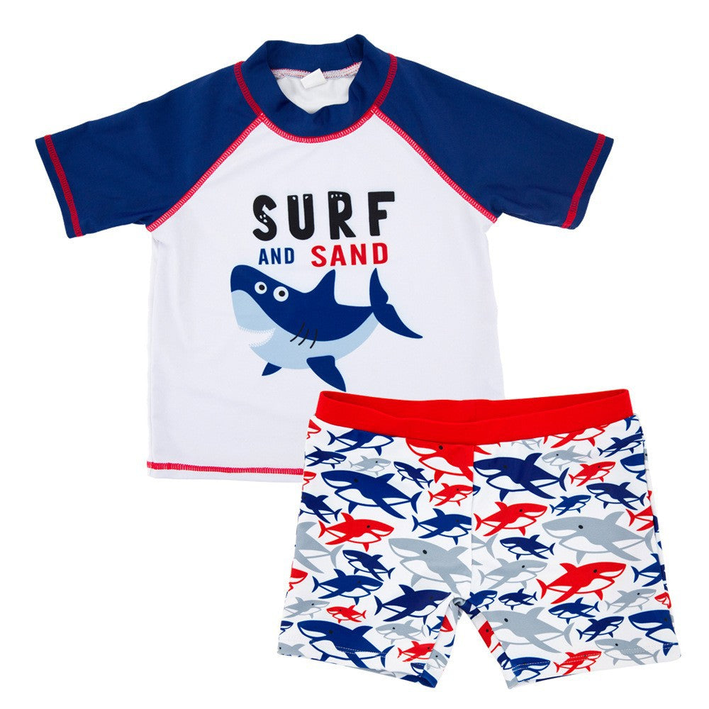 Traje de Baño de Una Pieza para Niños con Protección Solar y Diseño de Dibujos Animados