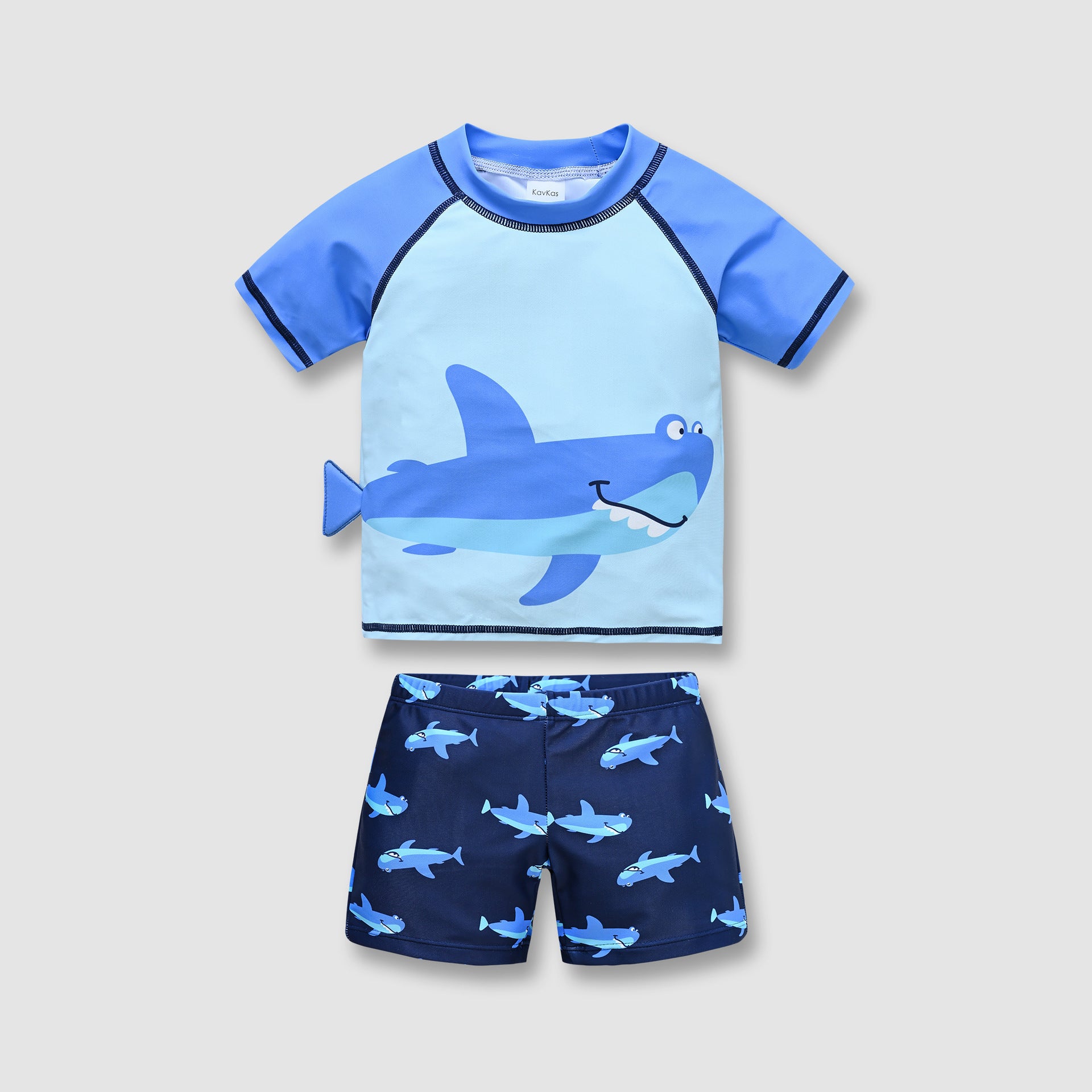 Traje de Baño de Una Pieza para Niños con Protección Solar y Diseño de Dibujos Animados