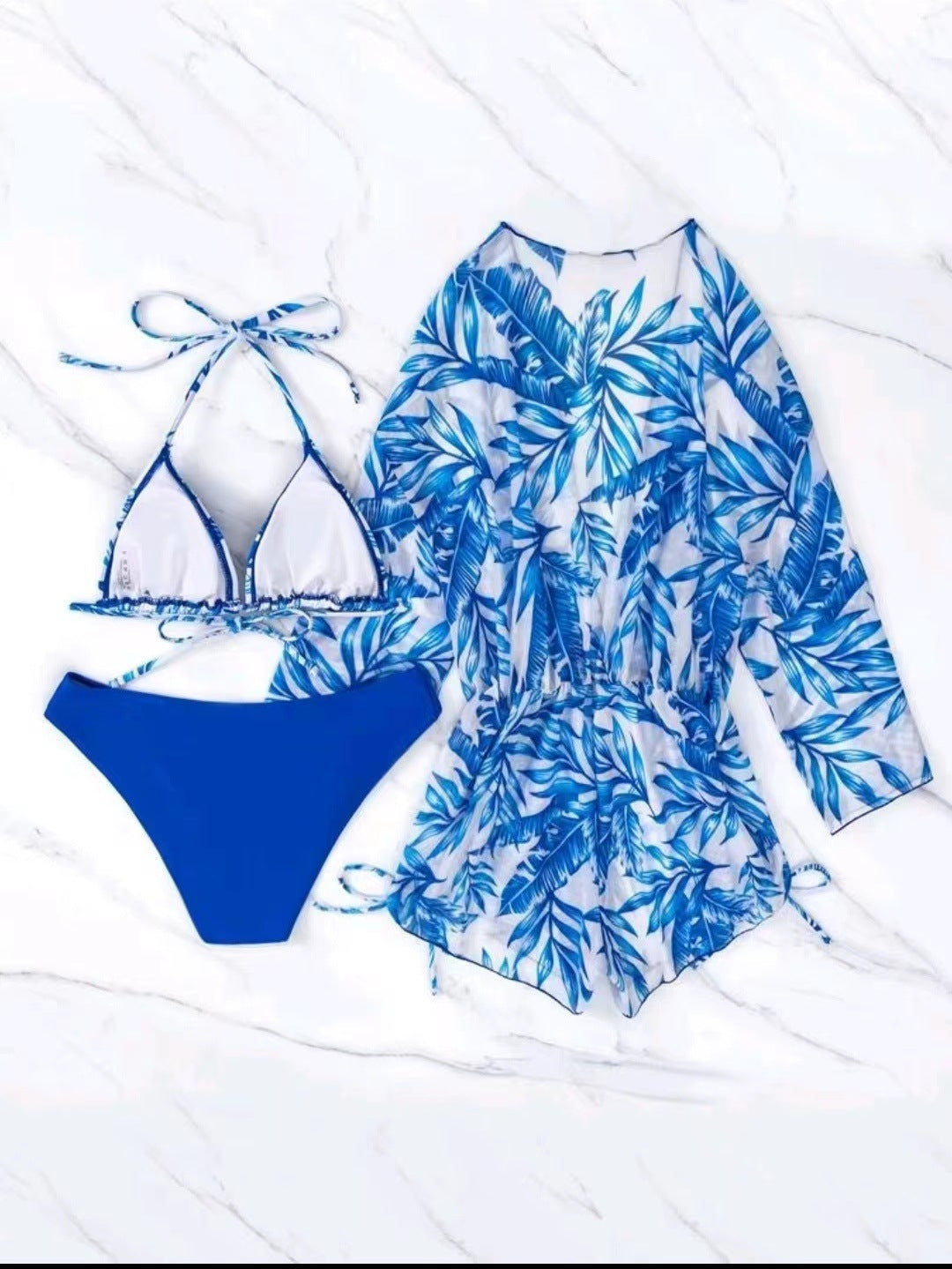 Conjunto de Traje de Baño de Tres Piezas con Falda para Mujer 2026