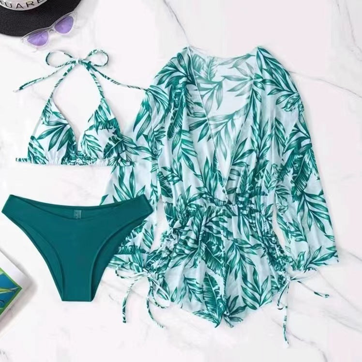 Conjunto de Traje de Baño de Tres Piezas con Falda para Mujer 2026