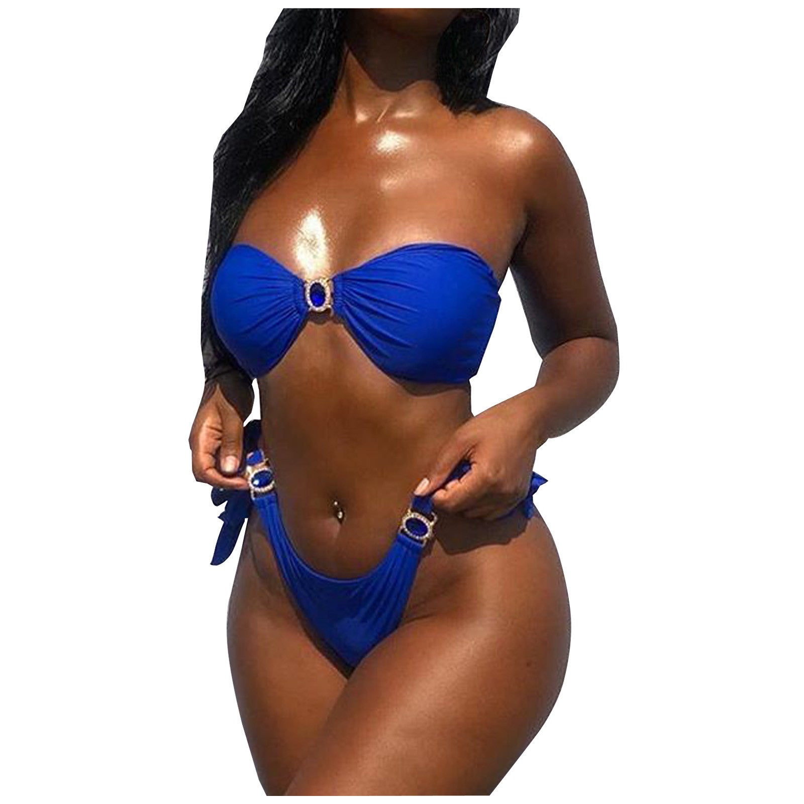 Stylish Blue Diamond Bikini Set for Women