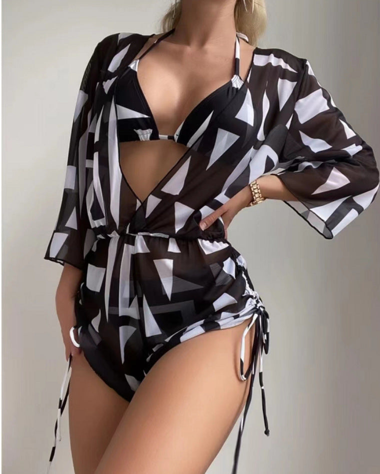 Conjunto de Traje de Baño de Tres Piezas con Falda para Mujer 2026
