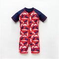 Traje de Baño de Una Pieza para Niños con Protección Solar y Diseño de Dibujos Animados