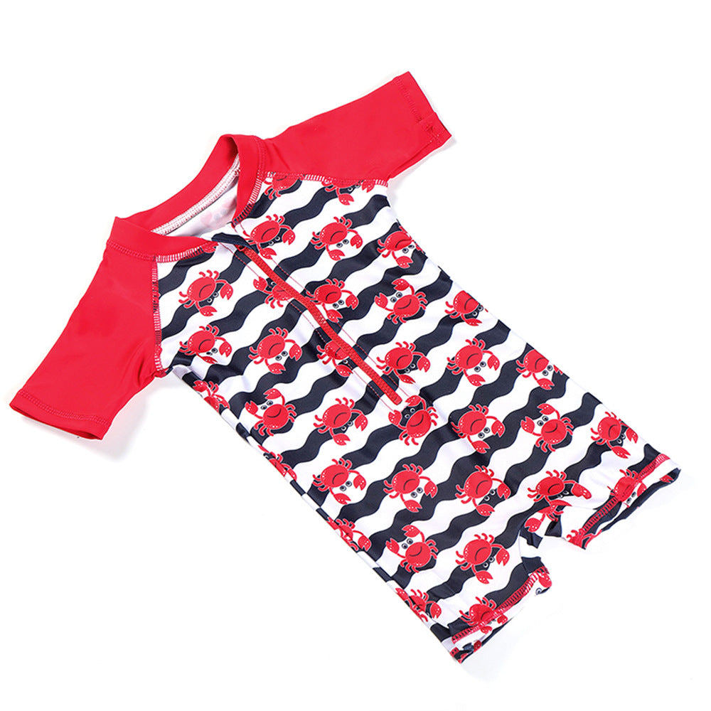 Traje de Baño de Una Pieza para Niños con Protección Solar y Diseño de Dibujos Animados