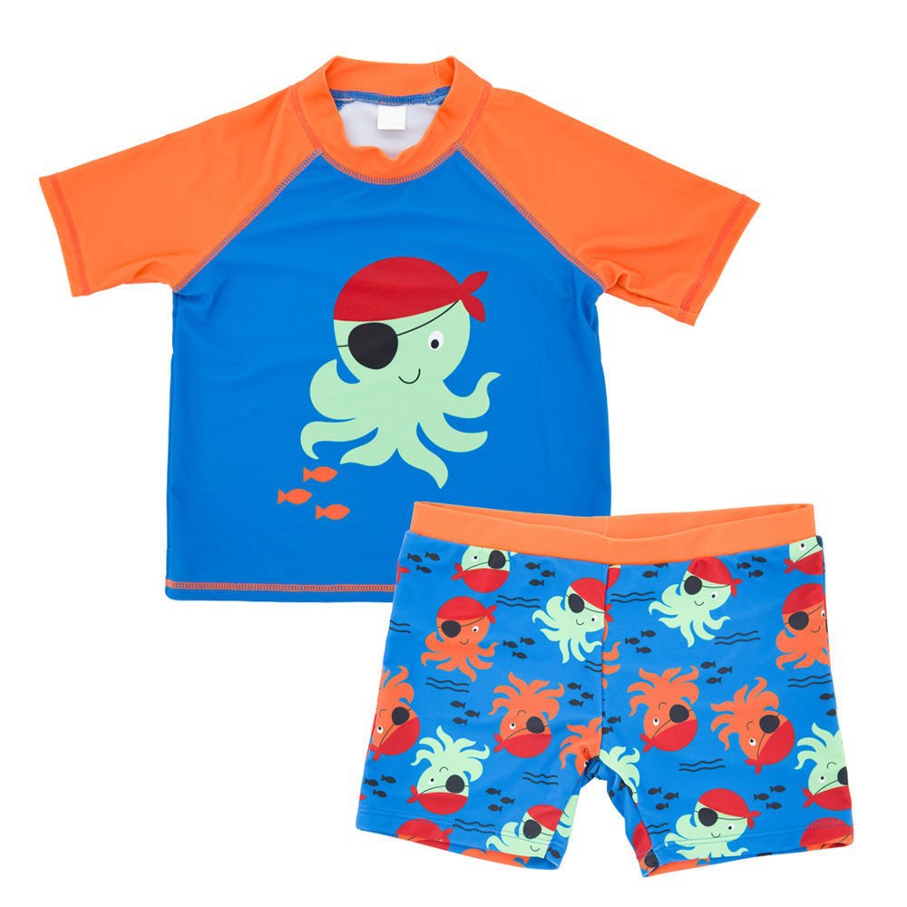 Traje de Baño de Una Pieza para Niños con Protección Solar y Diseño de Dibujos Animados