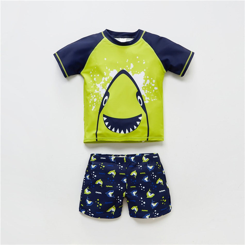Traje de Baño de Una Pieza para Niños con Protección Solar y Diseño de Dibujos Animados