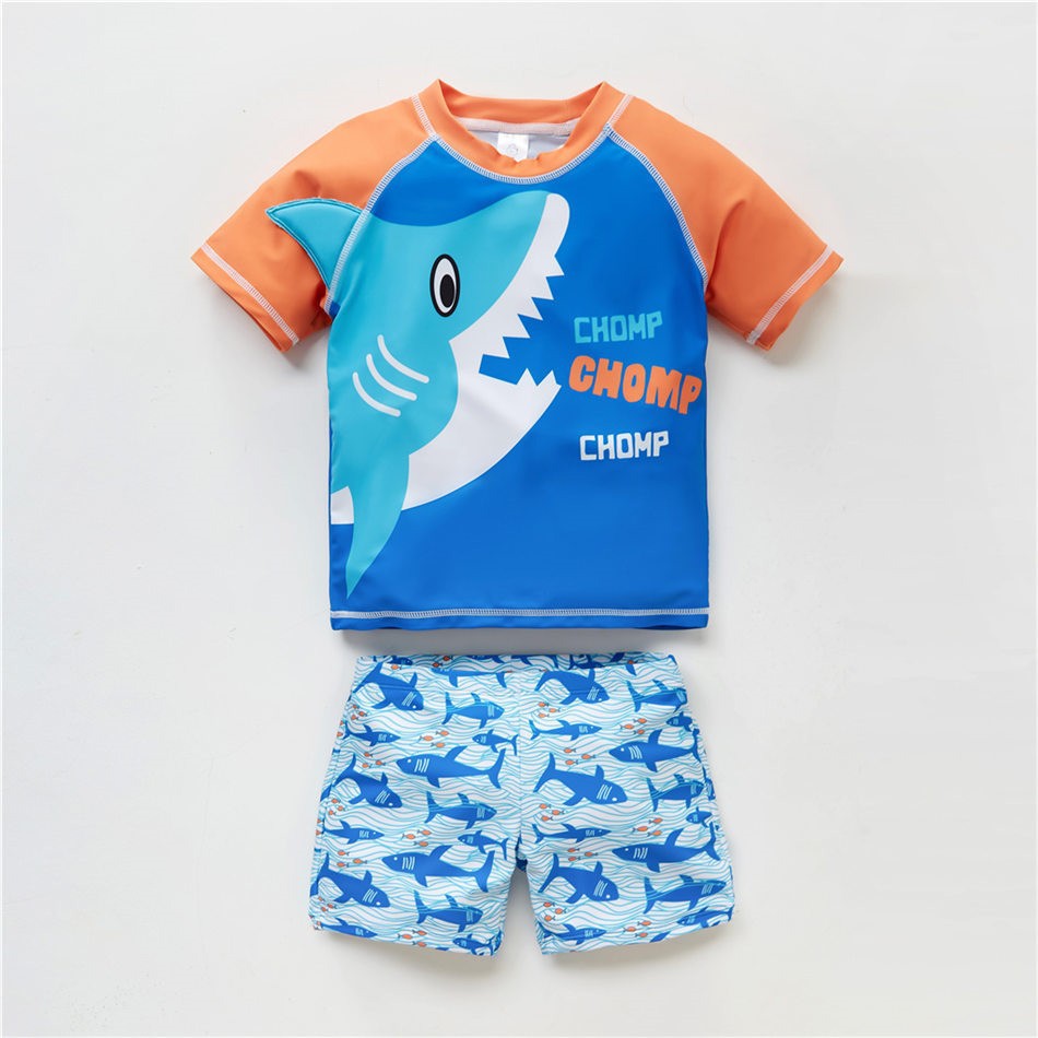 Traje de Baño de Una Pieza para Niños con Protección Solar y Diseño de Dibujos Animados