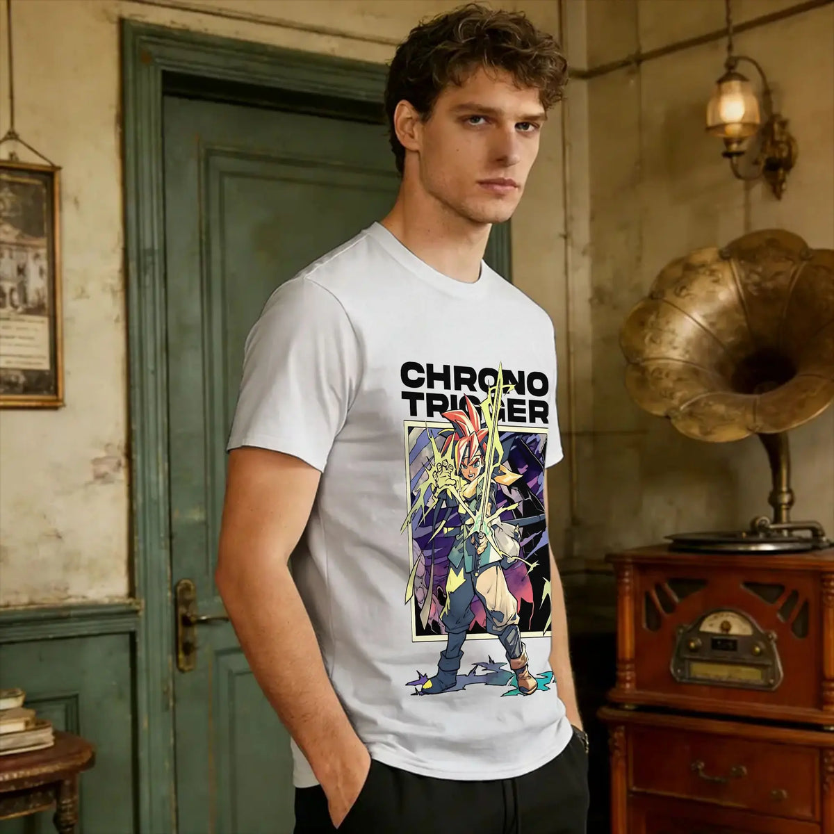 Camisa verano casual para hombre con estampado y manga corta