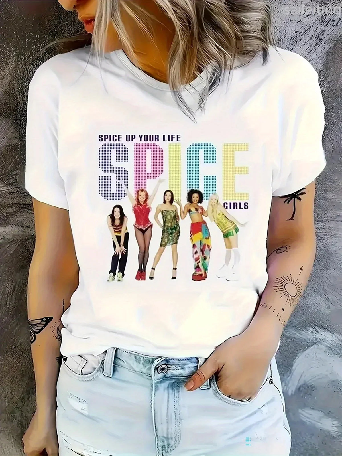 Retro Playful Design White Spice Graphic