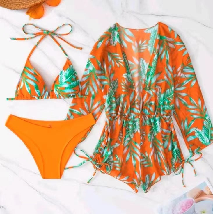 Conjunto de Traje de Baño de Tres Piezas con Falda para Mujer 2026