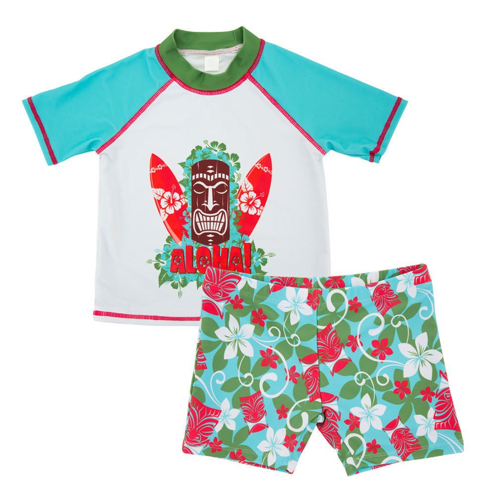 Traje de Baño de Una Pieza para Niños con Protección Solar y Diseño de Dibujos Animados
