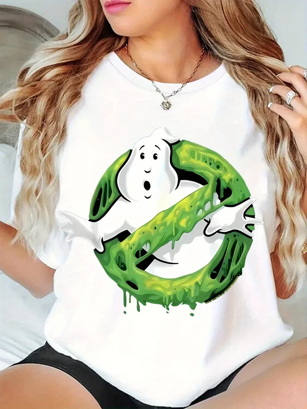 Camisa unisex retro Ghostbusters de algodón con diseño de dibujos animados