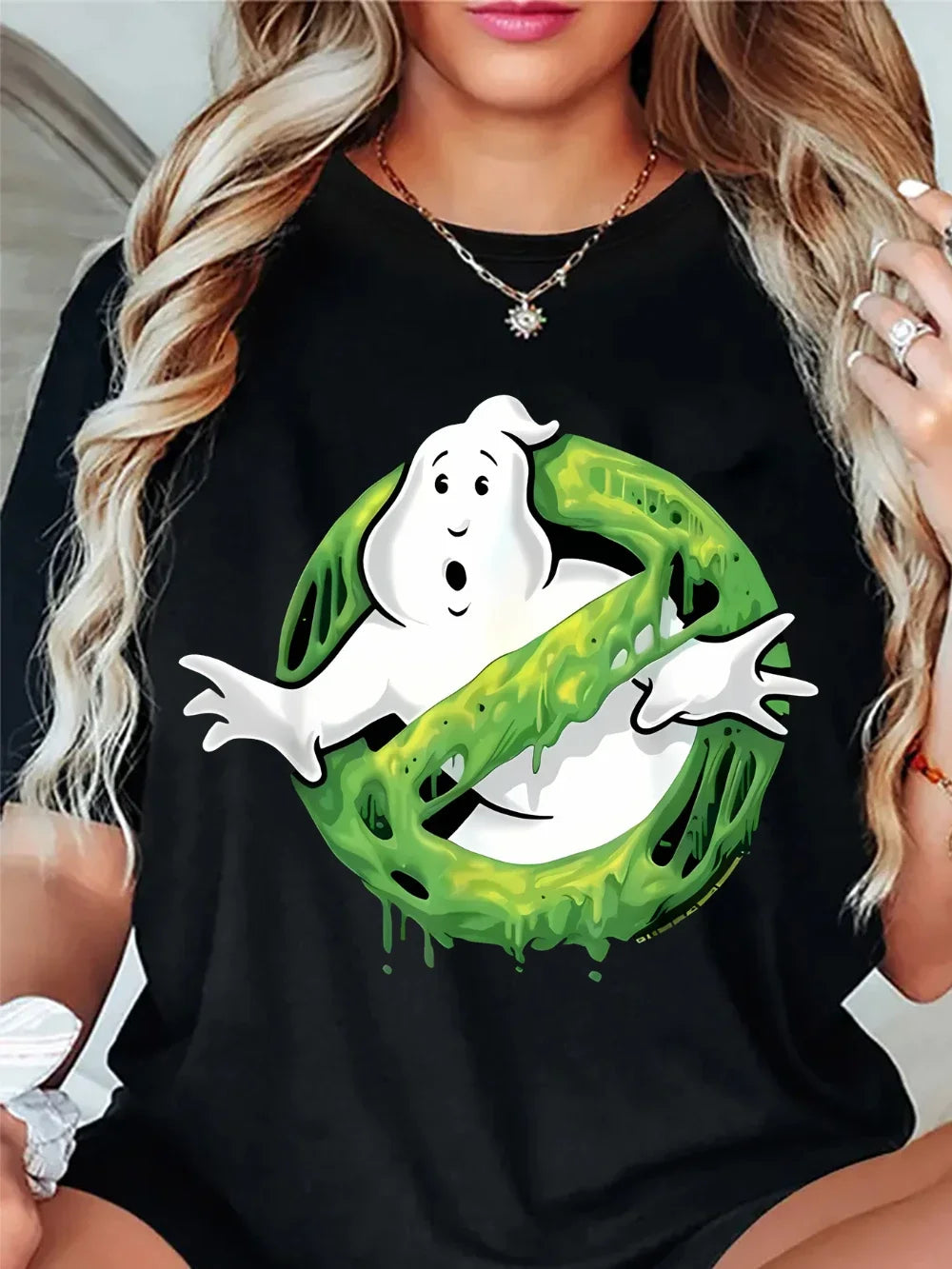 Camisa unisex retro Ghostbusters de algodón con diseño de caricatura