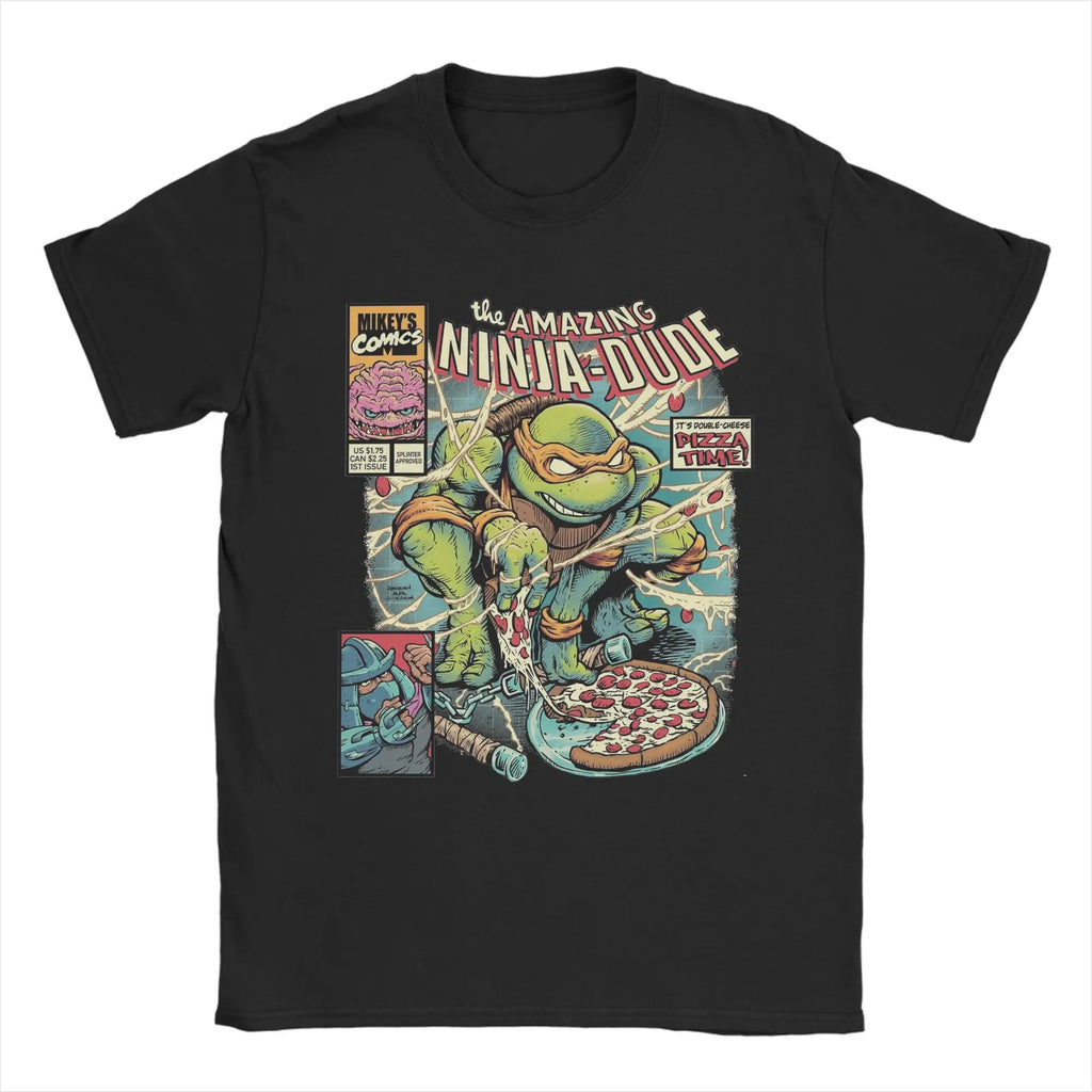 camiseta retro incredible raph turtles algodón diseño tortugas ninja