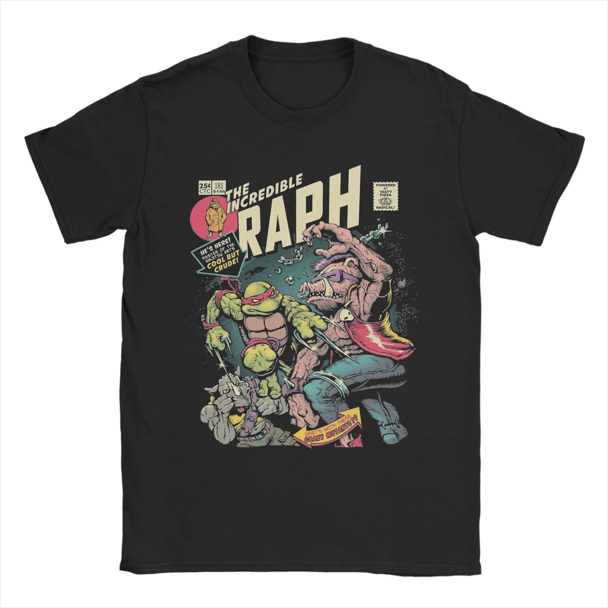Camiseta retro de algodón con diseño de Raphael de las Tortugas Ninja