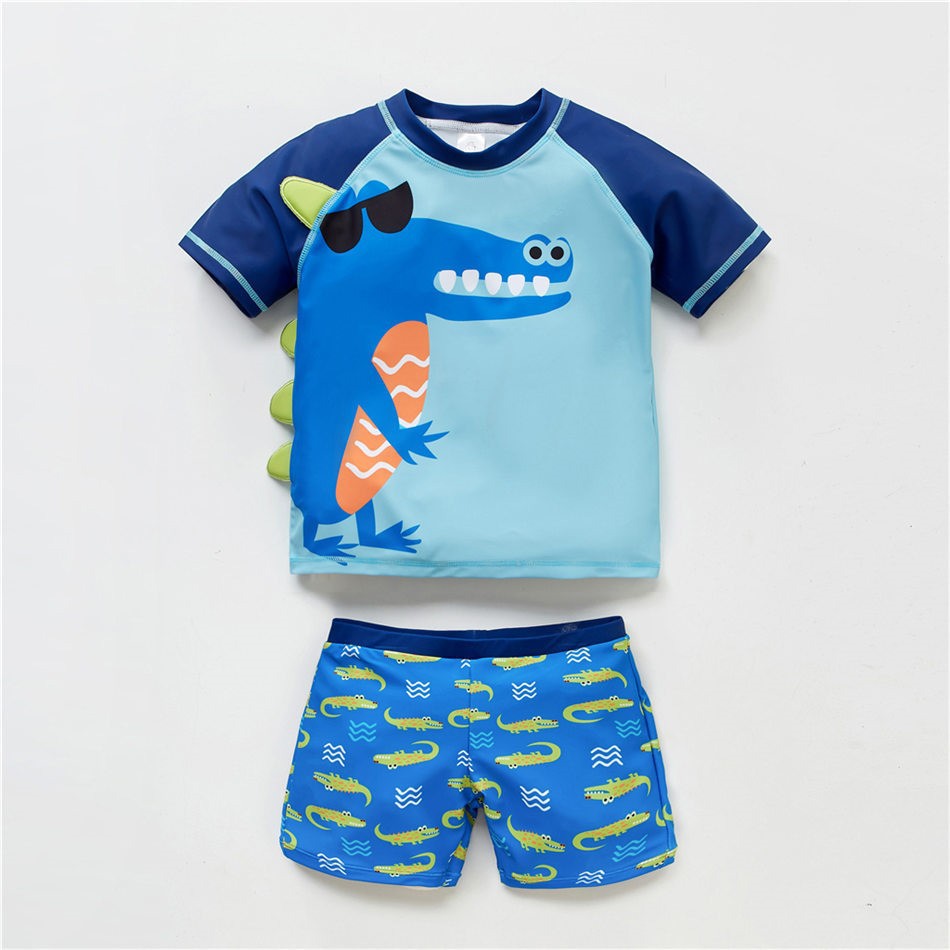 Traje de Baño de Una Pieza para Niños con Protección Solar y Diseño de Dibujos Animados
