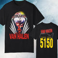 Camiseta retro conmemorativa Van Halen gira 5150 estilo casual deportiva